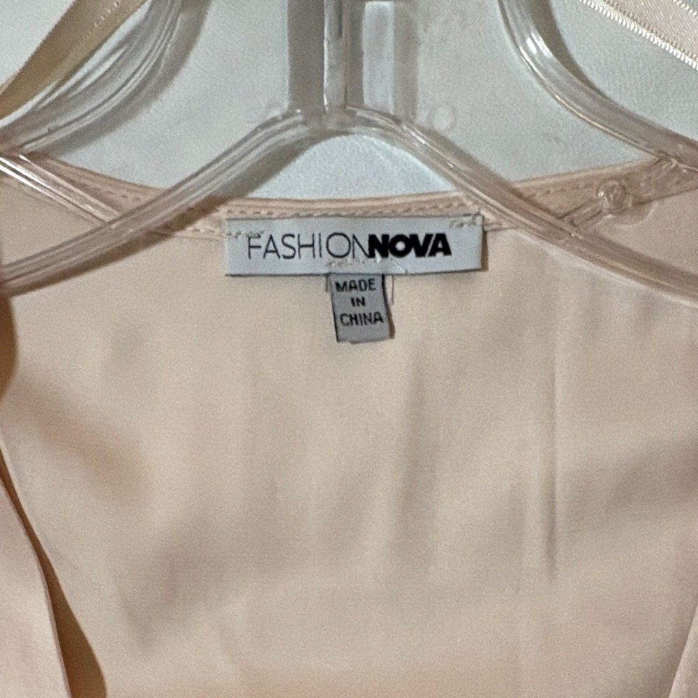 Fashion Nova Cream Twist Front Mini Dress - Picture 3 of 6